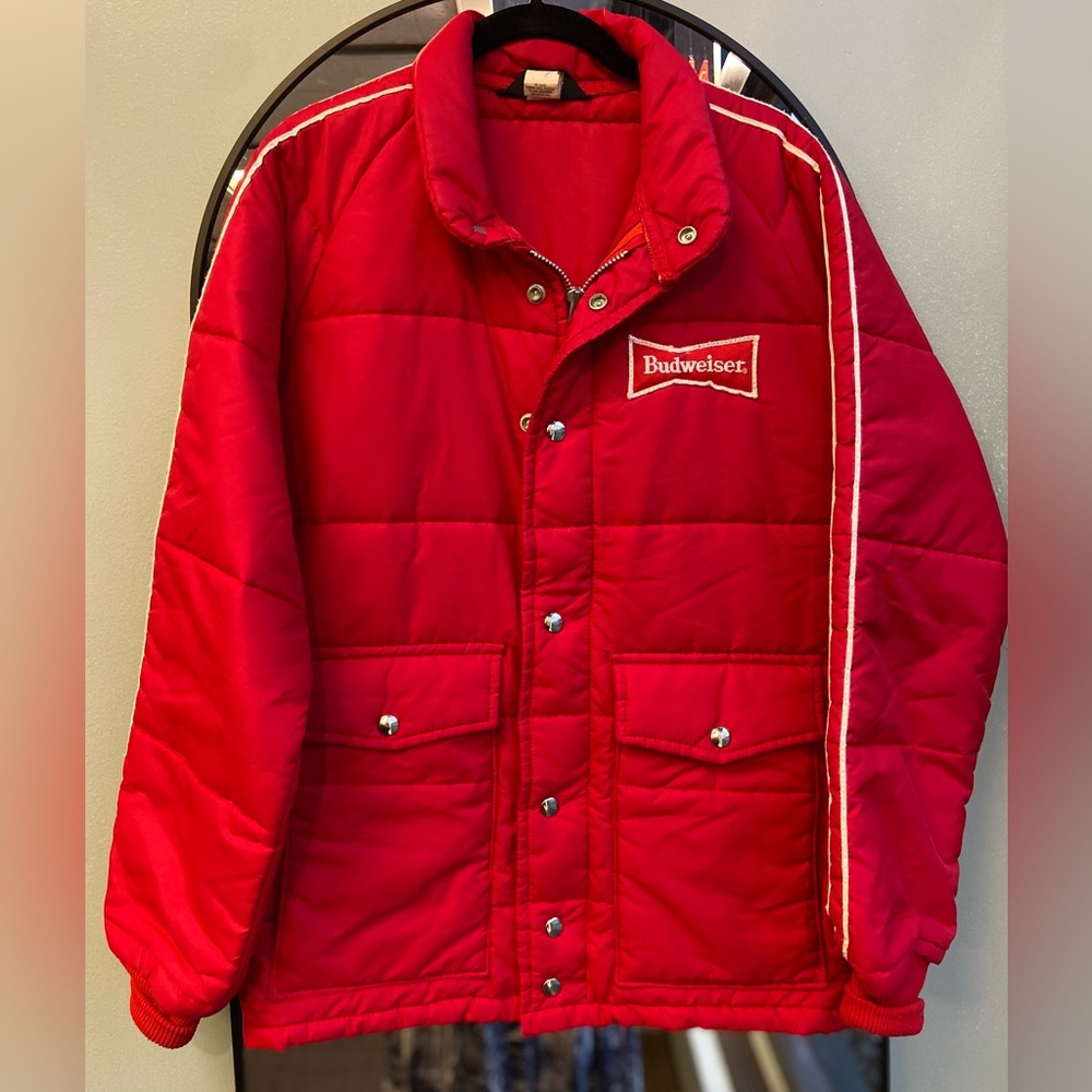Vintage Puffer Budweiser Coat Size S
